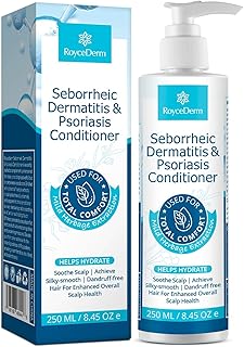 Roycederm Seborrheic Dermatitis Psoriasis Conditioner: Scalp Treatment for Folliculitis Psoriasis Dry Itchy Scalp Oily Hair - Dandruff Conditioner for Healthy Hair