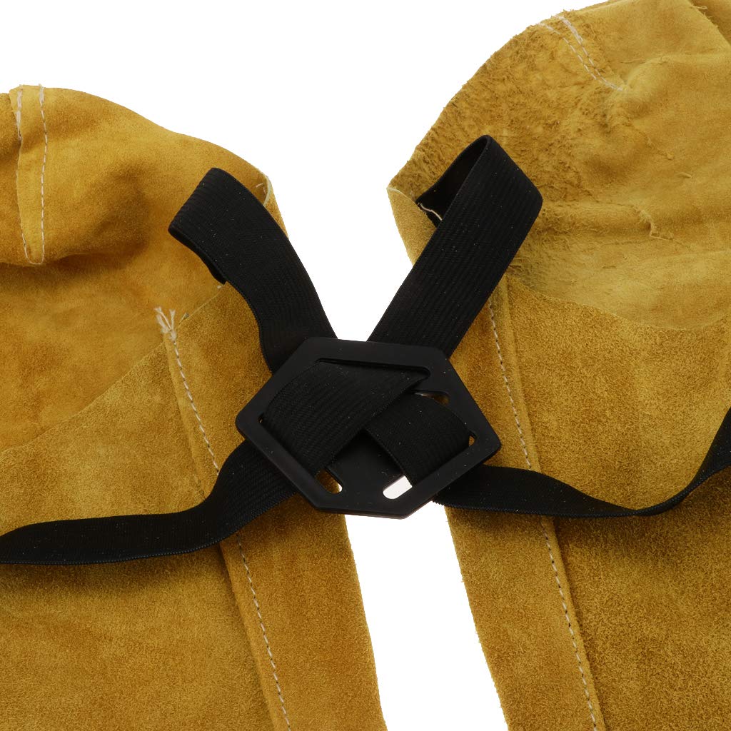 Bras Manches Cuir Résistant à la Chaleur de Soudure Manchette Élastique de Sécurité Travail Protection