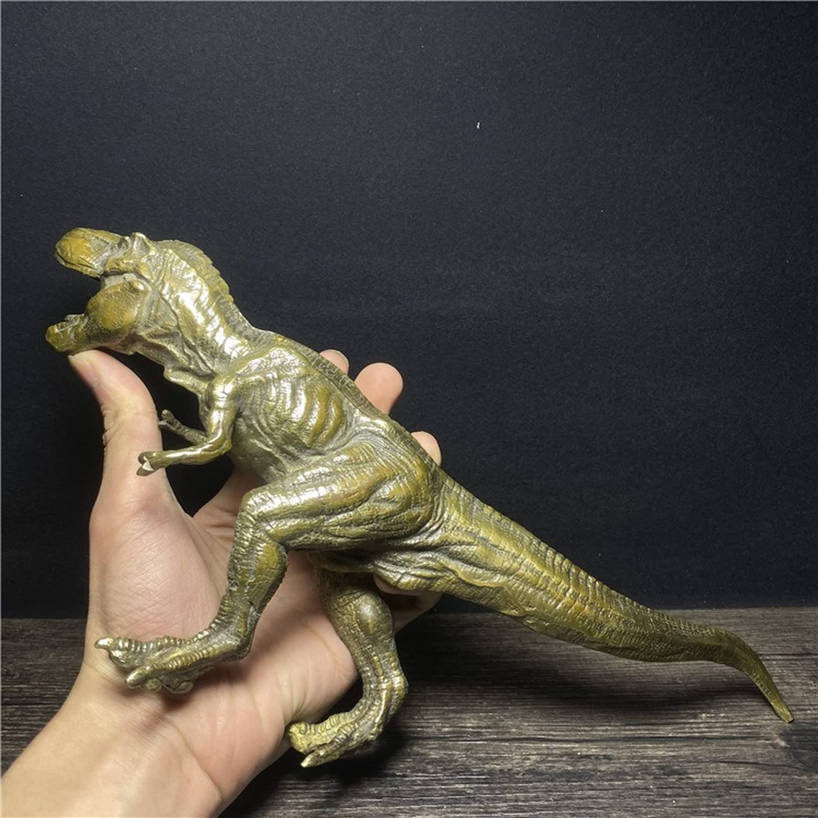 Antyczna Miedziana Figurka Tyranozaura Rexa, Mosiężna Figurka Dinozaura, Biurko Do Nauki, Stolik Kawowy, Ozdoba Samochodowa