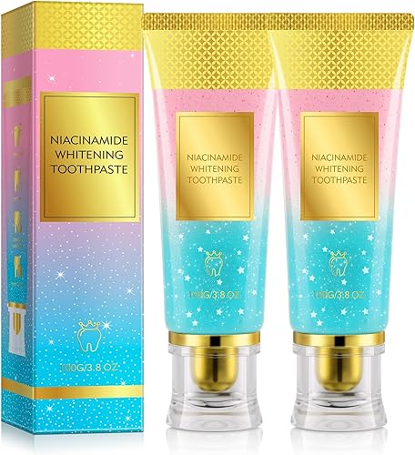 Whitening Toothpaste for Sensitive Teeth, Niacinamide Toothpaste with Xylitol, F