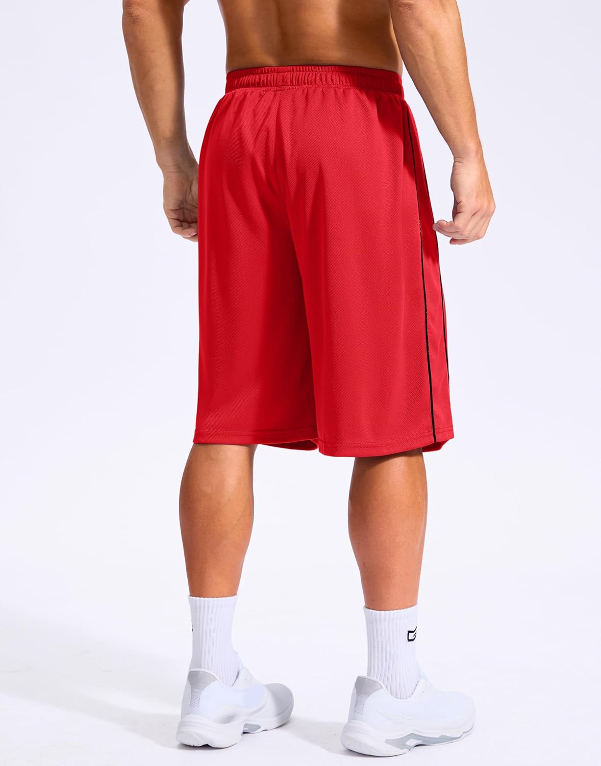 G Gradual Men's 12" Long Basketball Shorts with Pockets Lightweight Loose Fit Athletic Shorts Mesh Gym Shorts for Men