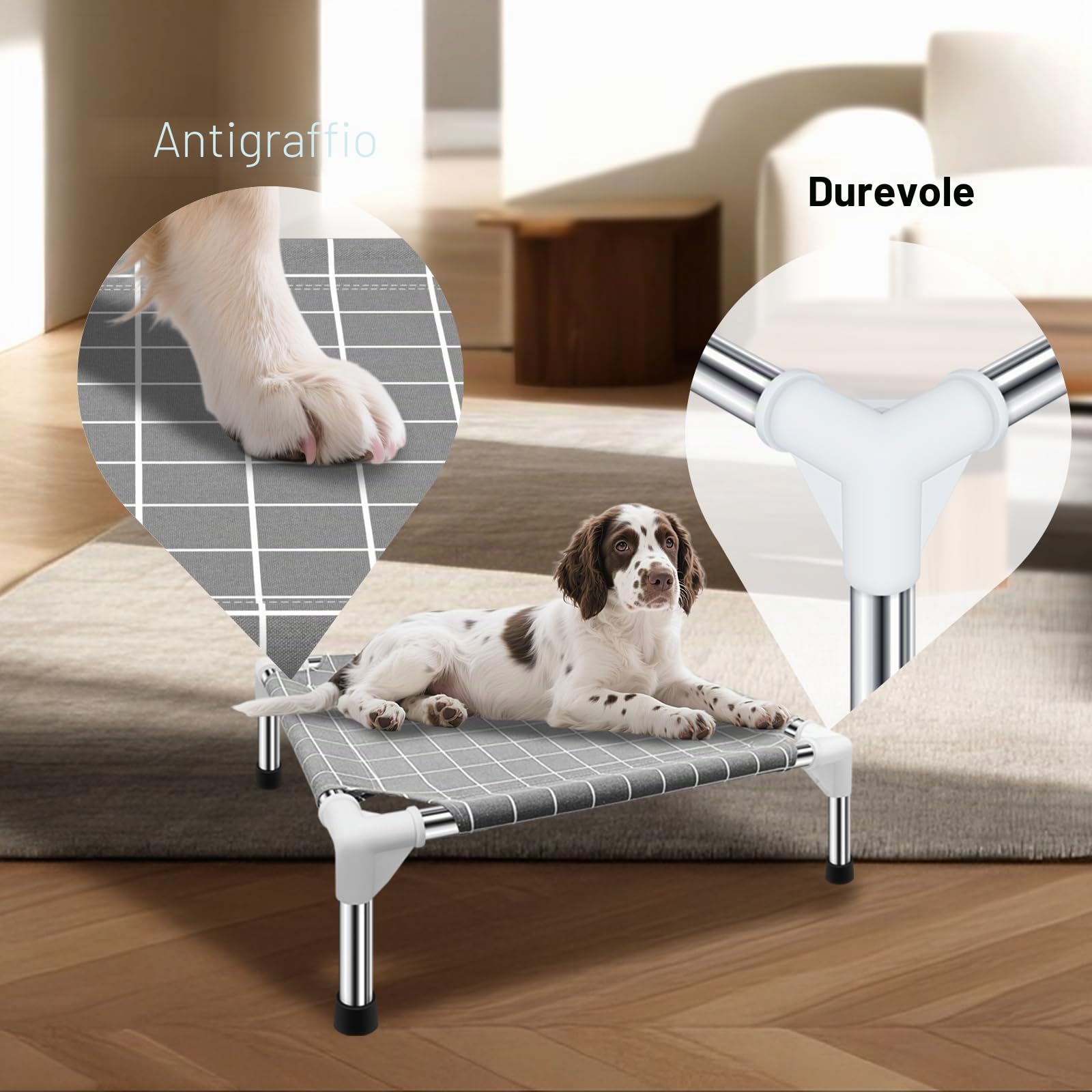 Cuccia rialzata per cani di piccola taglia | Letto rialzato per cani di piccola taglia per uso interno ed esterno per animali di piccola taglia