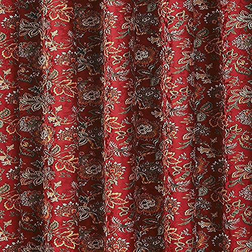 Image of Waverly Navarra Light Filtering Curtain Panel, Crimson, 52 inch x 84 inch