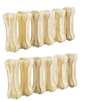 Pets Rawhide Pressed Bone for Dog Treat (3-inch) -15 Pieces