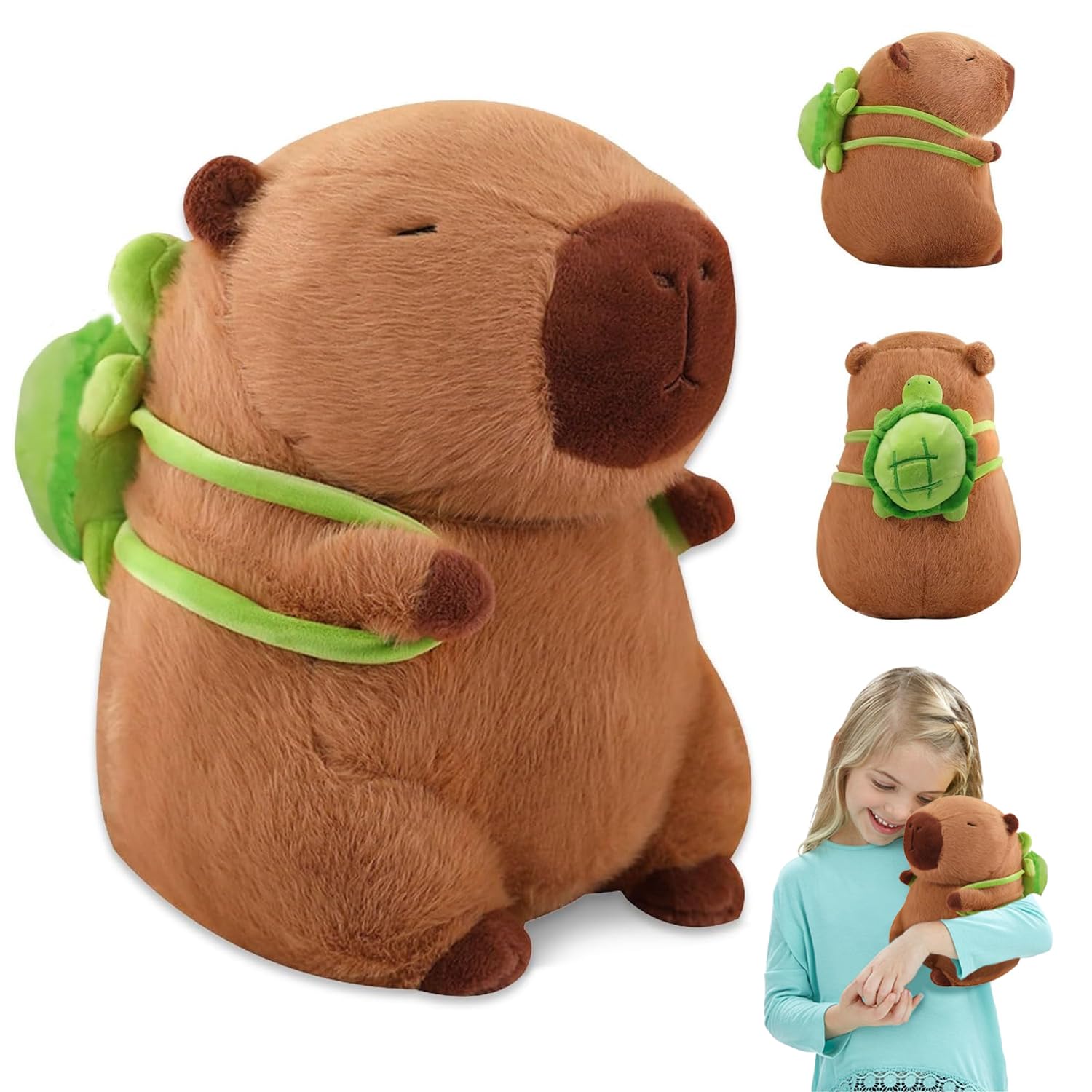 Peluche Living Nature Capybara 25 Cm - Orsacchiotto Realistico, Morbido, Per Bambini E Collezionisti
