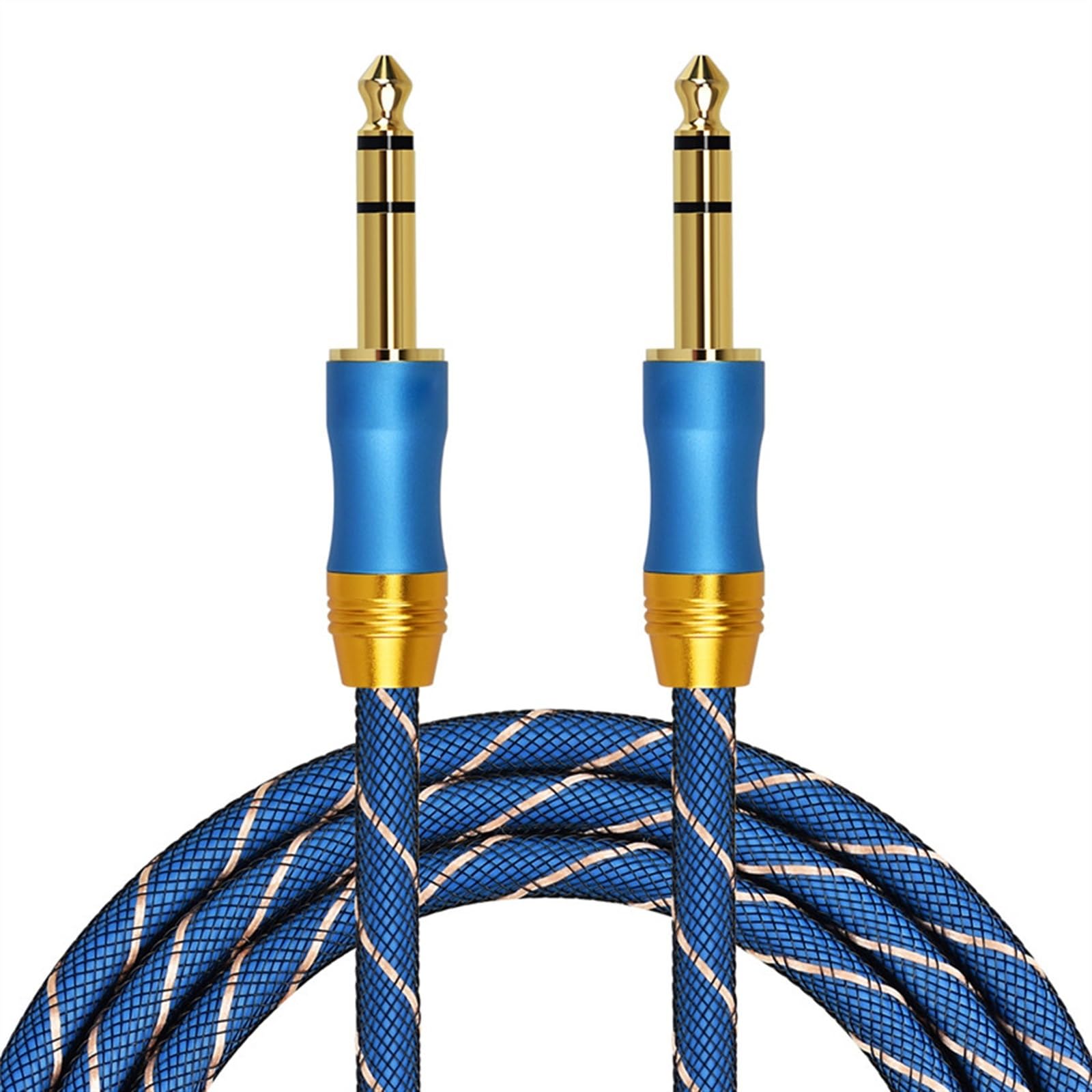 kabel audio do gitary Kabel Gitarowy 6.35mm 1/4 ''TRS Kabel Audio Męski Na Męski Przewód Gitarowy Do Elektrycznej Gitary Basowej Klawiatura (Color : B, Size : 5m)