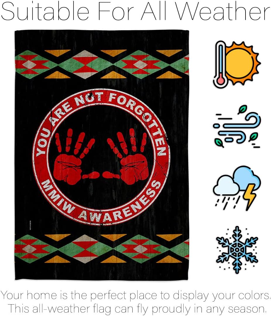 MMIW Awareness Garden Flag Support Cause BLM Anti Racism Justice Revolution Movement Equality Social House Decoration Banner Small Yard Gift Double-Sided, Made in USA