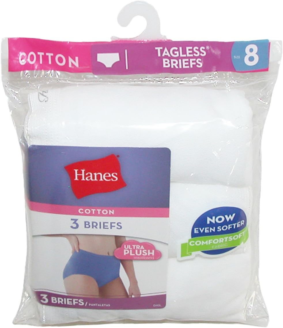 Hanes womens Brief Panties Pack, Classic Cotton Brief Underwear (Retired Options, Colors May Vary) - Image 2