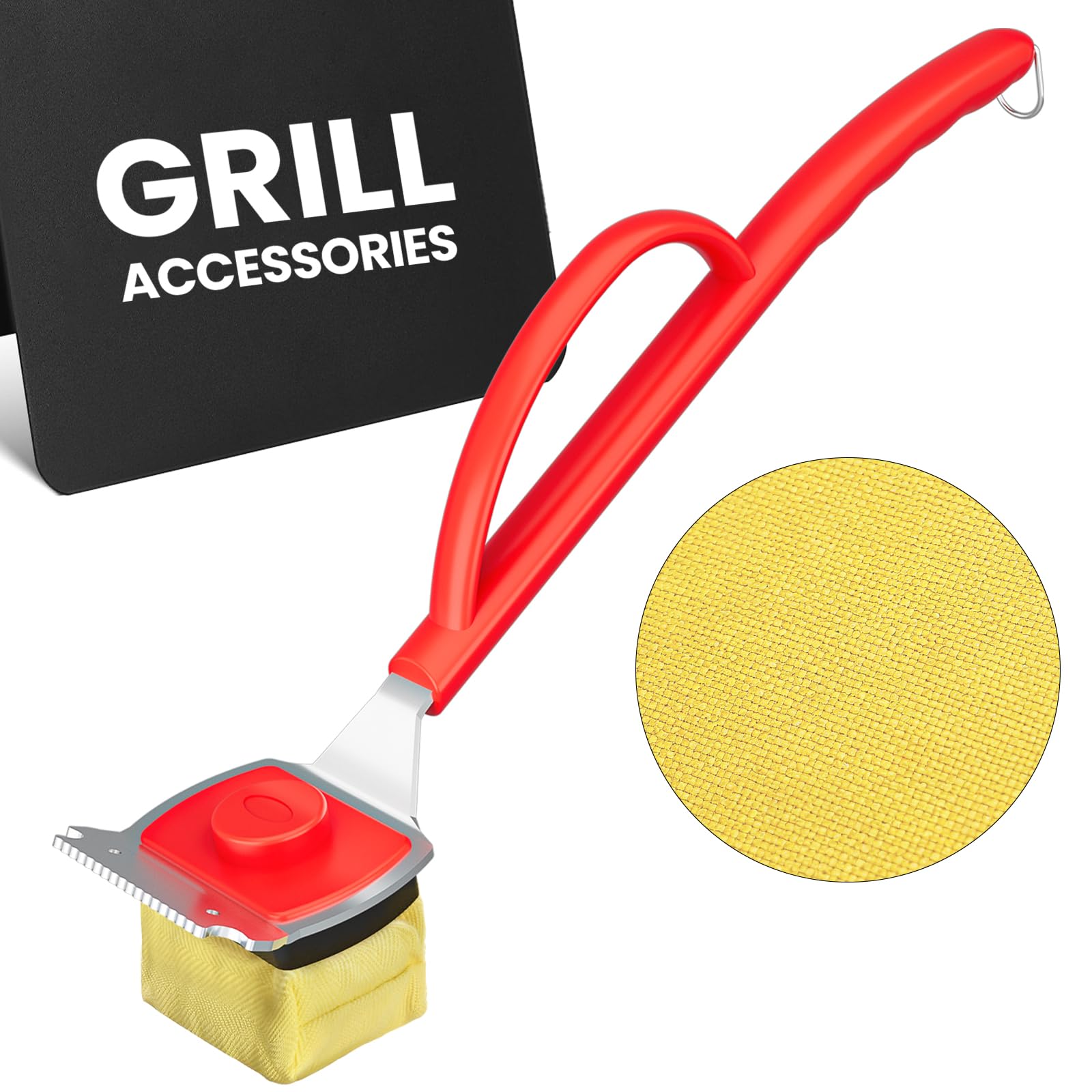 Brosse de barbecue sans poils pour nettoyer vos grilles en fonte en toute sécurité sans résidus