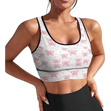 Womens Sports Bra Padded Workout Slimming Tank Tops for Women with Built in Bra U Neck Fitness Running Yoga Top