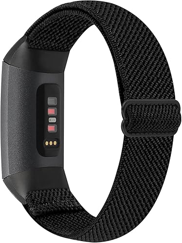 Miniatura 16 de YONWORTH Correa de reloj ajustable de nailon elástica compatible con Fitbit Charge 4/Charge 3/SE, correa elástica de nailon transpirable, correa