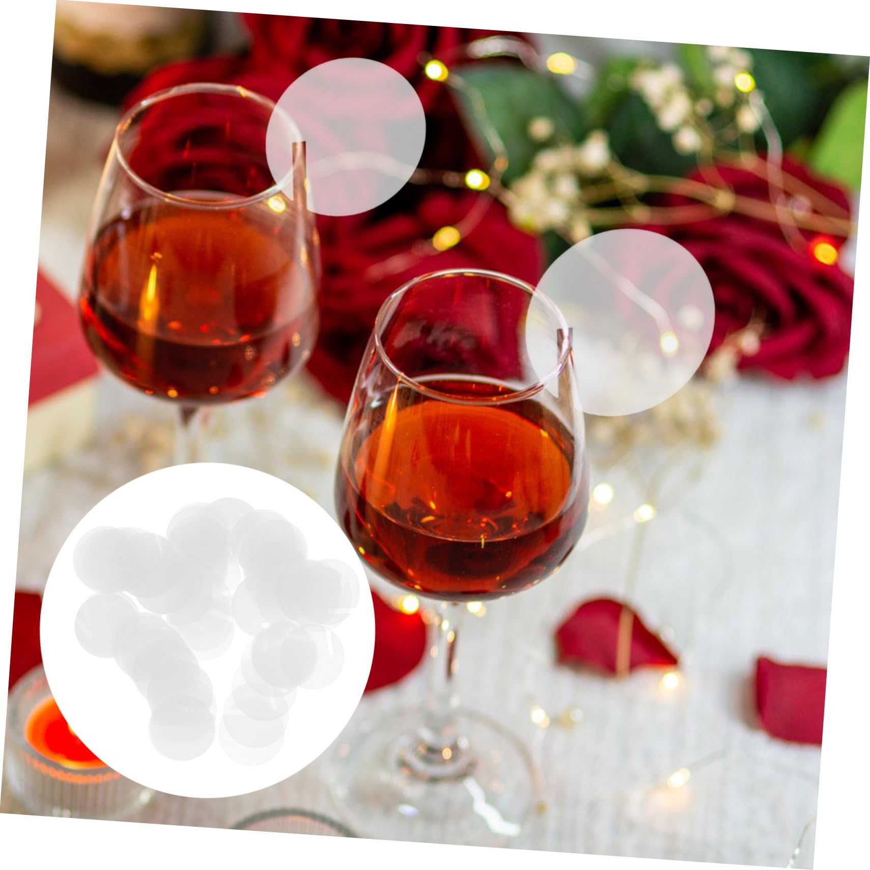 BESTYASH Étiquettes de Boissons Rondes 60 Pièces en Acrylique