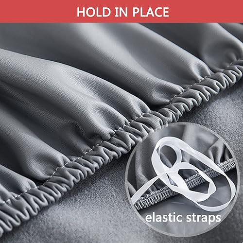 Miniatura 5 de GUYIRT Fundas impermeables de piel sintética para sofá esquinero, fundas de sofá modulares para mascotas, fundas de sofá antideslizantes en forma de