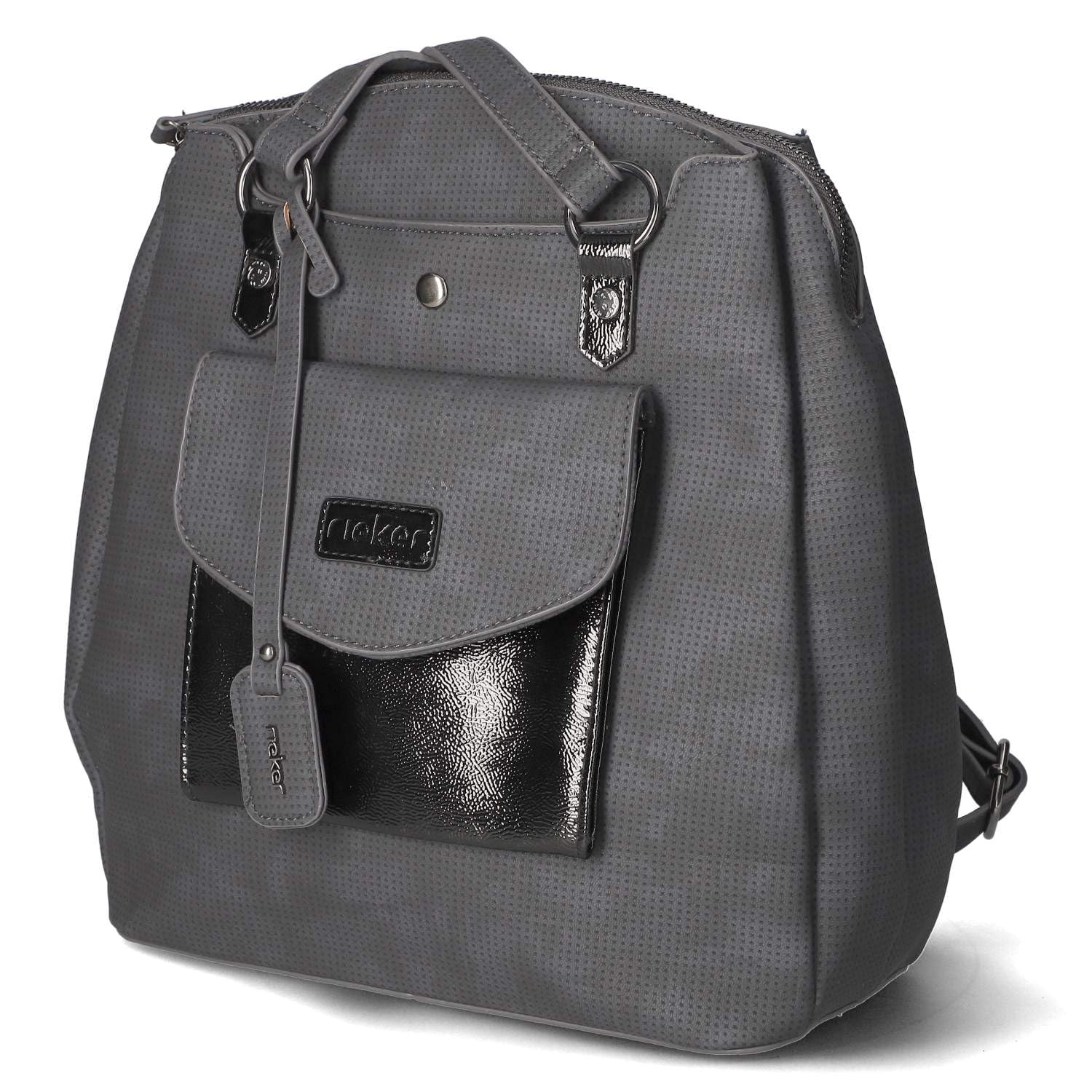 Rieker H1036-14 City Backpack Synthetic Blue, blue, Small