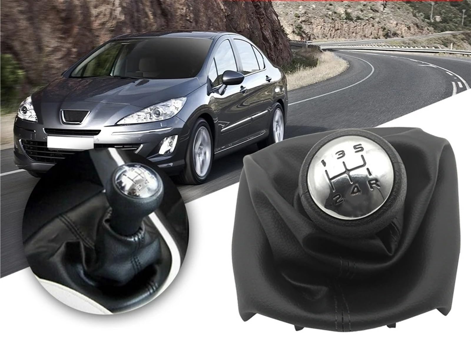 POMELLO DEL CAMBIO Per VW Volkswagen Golf 7 VII Manuale Cuffia Pu Pelle 5 marce EUR 35,00
