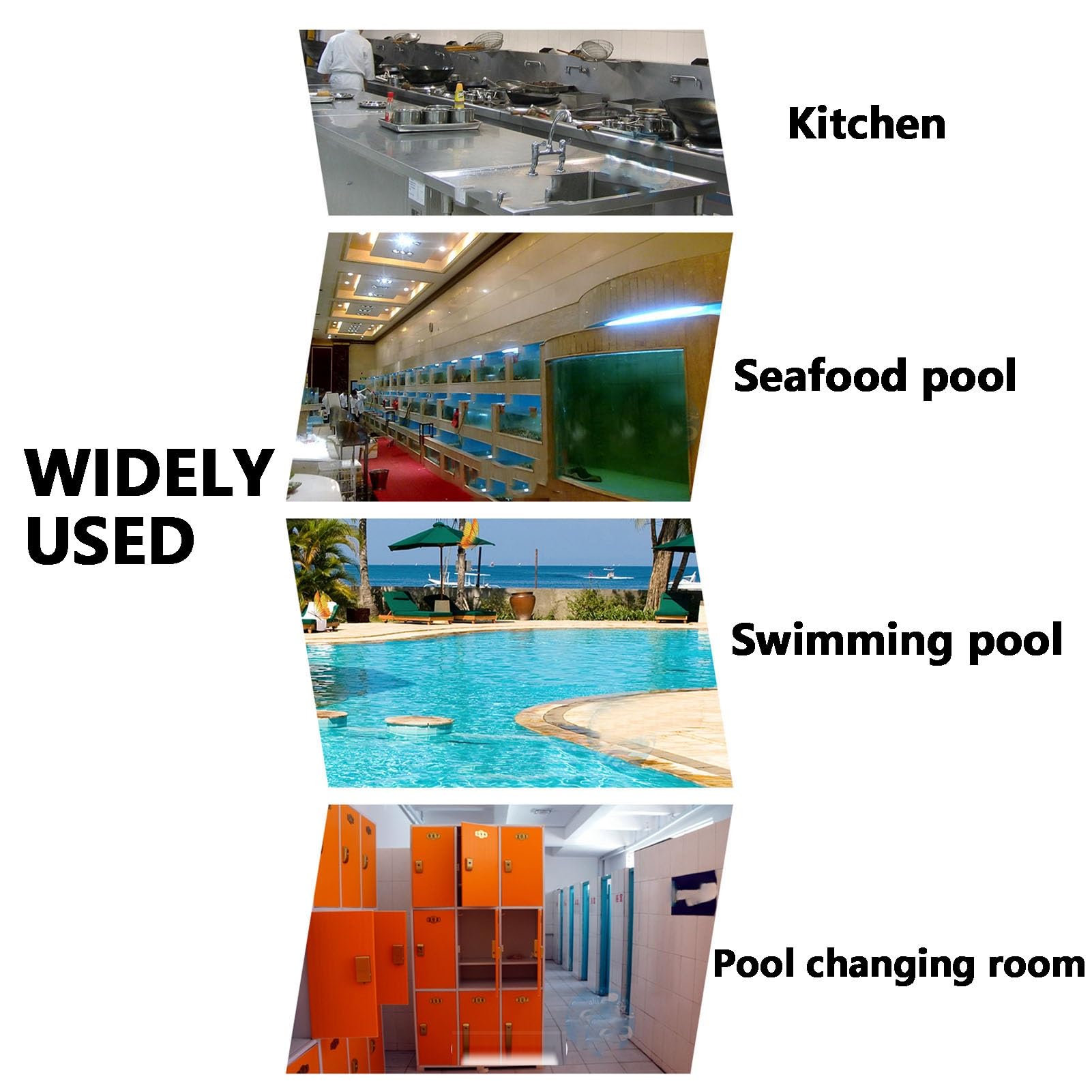Griglia di Troppo Pieno per drenaggio Piscina, griglia Mobile a interfaccia Singola per lavello, grondaia in plastica PVC per Bagno, per vialetti, patii e Bordi Piscina (25x100 cm/1 Pezzo)