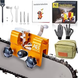 Chainsaw Sharpener, Chainsaw Chain Sharpening Jig with Carbide Chainsaw Sharpener Bits & Tool Bag, Manual Fast Chain Saw Shaperener Tool Kit for 4"-22" Chain Saws, Keep Your Chain Saw in Top Shape