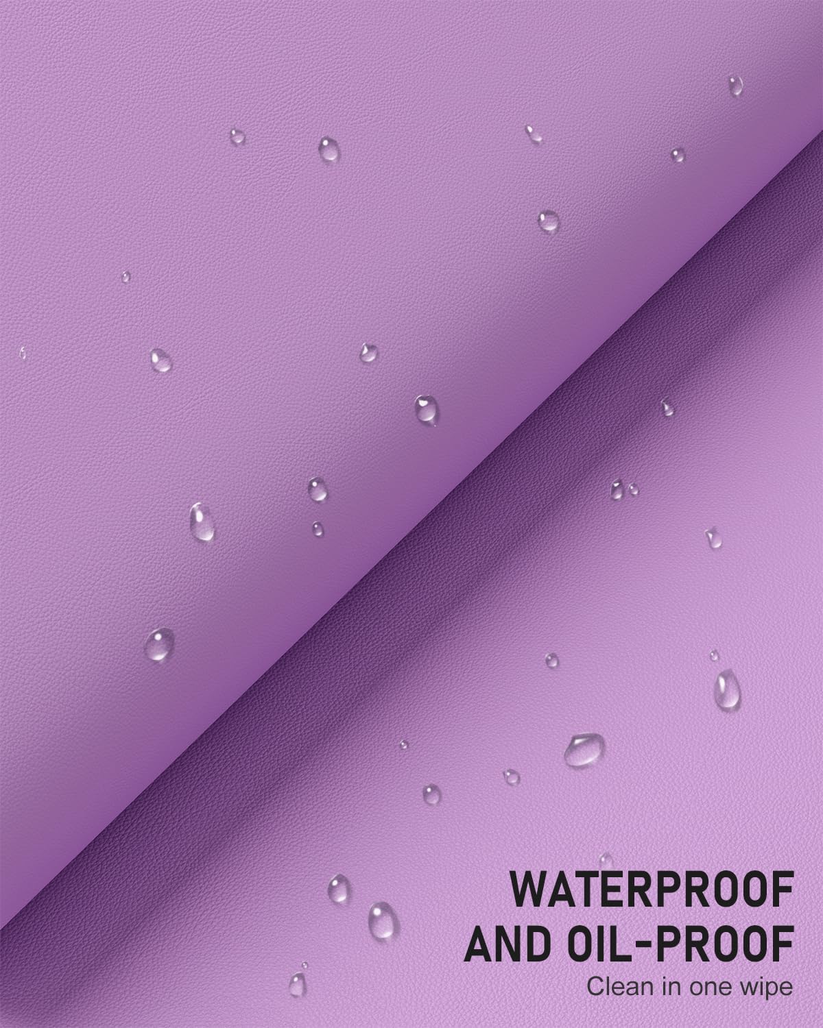 Desk Pad, 23.6" x 13.8" PU Leather Non-Slip Desk Mat Large Mouse Pad for Desktop, Waterproof Laptop Computer Writing Mat for Office, Home, Work, Gaming, Purple - Image 5