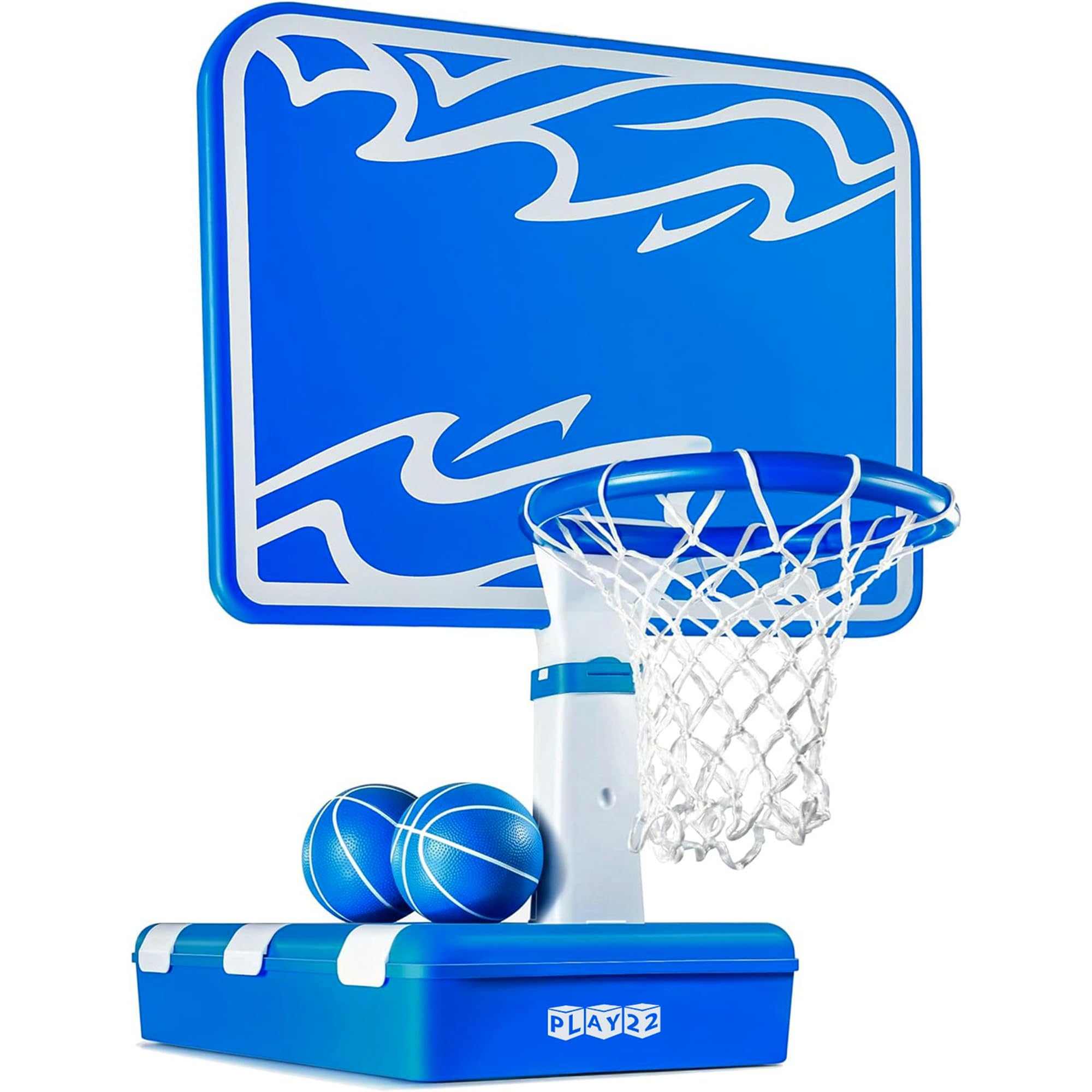 Play22 Swimming Pool Basketball Hoop - 4 Adjustable Height - Revolutionary Base and Storage System, Large Backboard 33