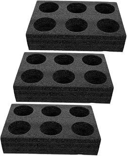 Cabilock 3 Piezas Soporte de Tazas para Bebidas Bandeja Portavasos de Huecos Transportador de Bebidas para Restaurantes y Cafeterías Previene Filtraciones Perla Color Negro