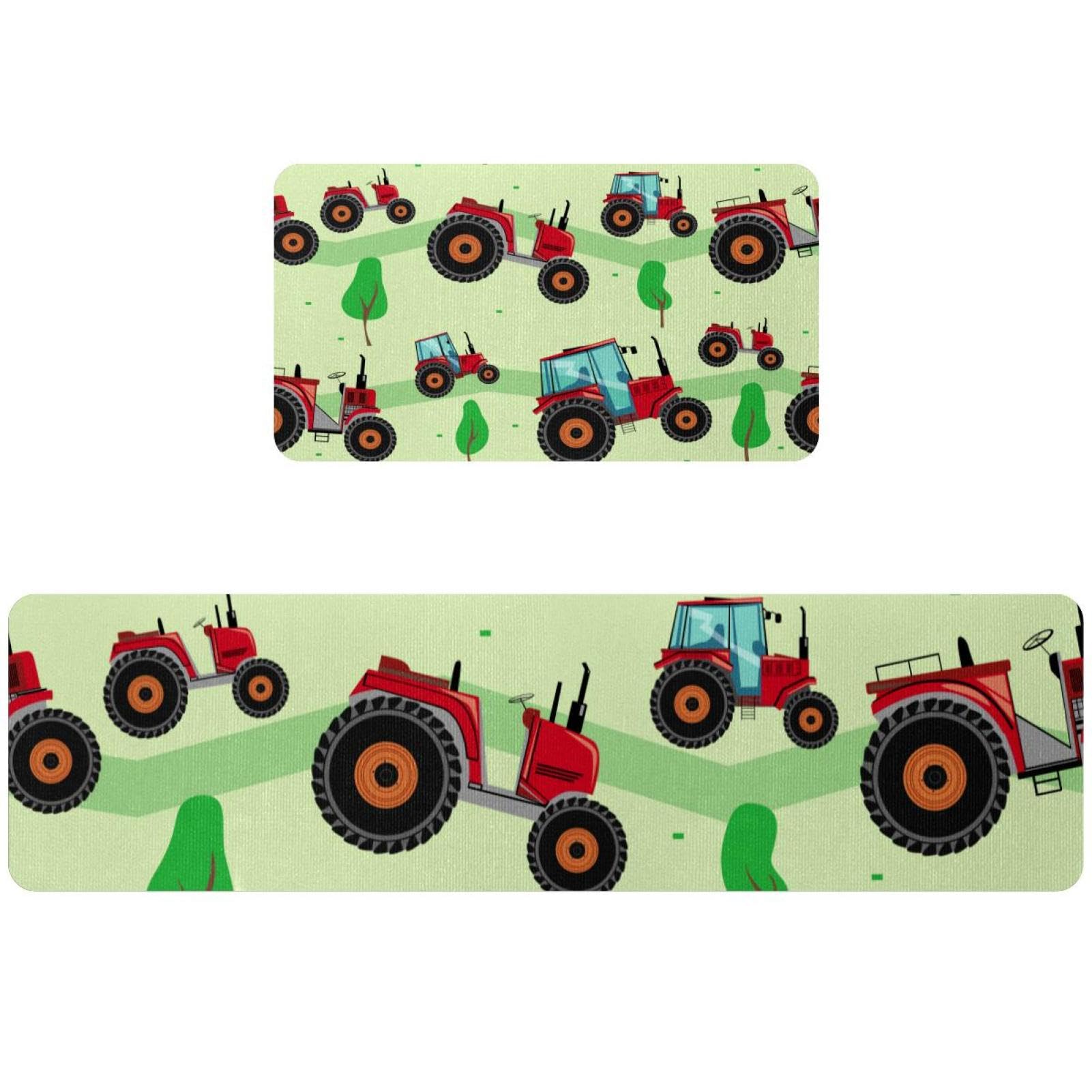 Lot de 2 tapis de cuisine antidérapants lavables et absorbants pour couloir