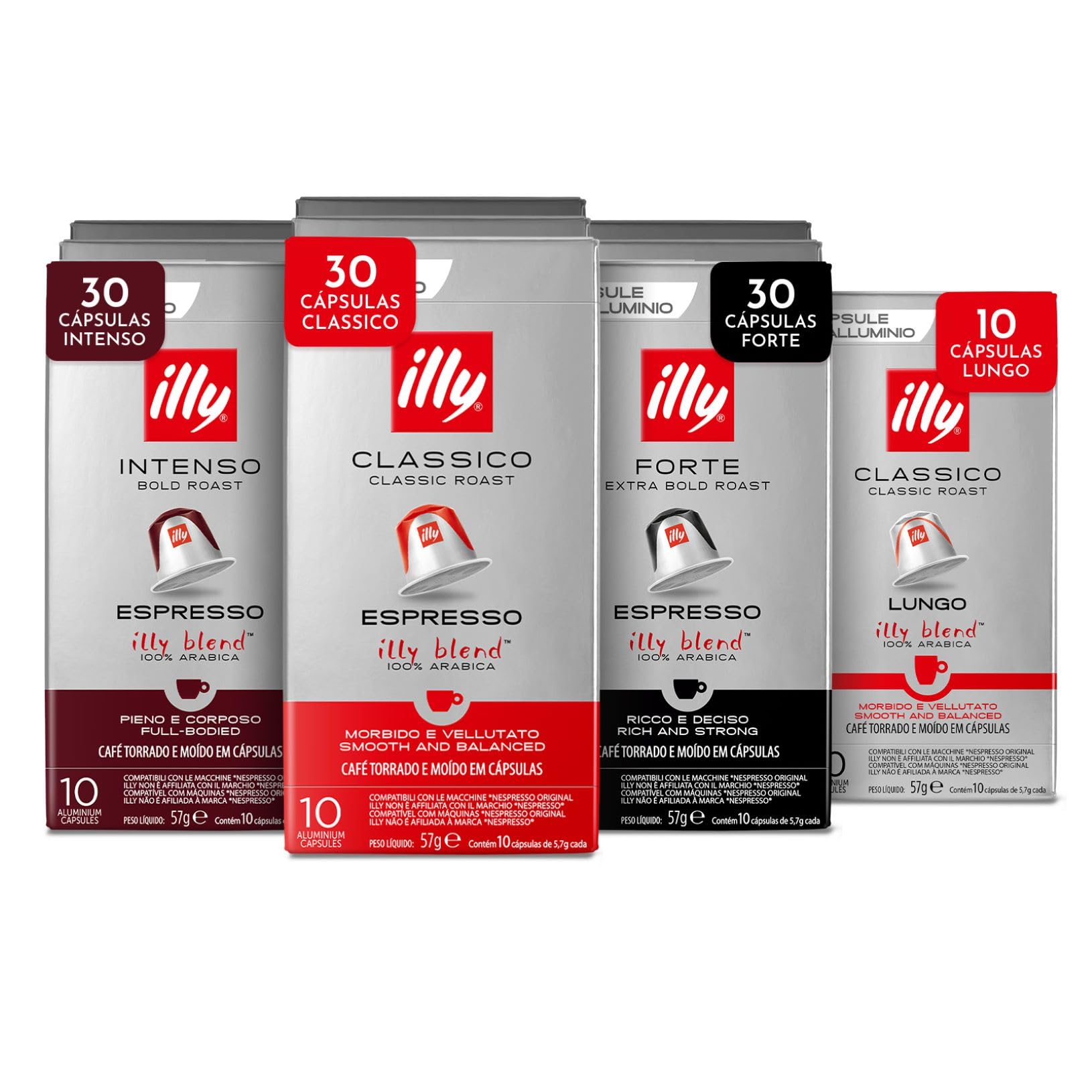illy, Café en Cápsulas Compatibles Mix Blend, 100 Cápsulas Totales