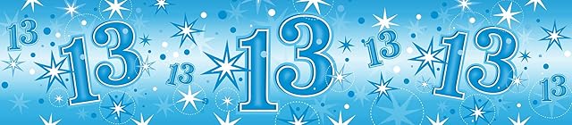 Pioneer Party 45565 Party Banner, Blue, 13th Birthday