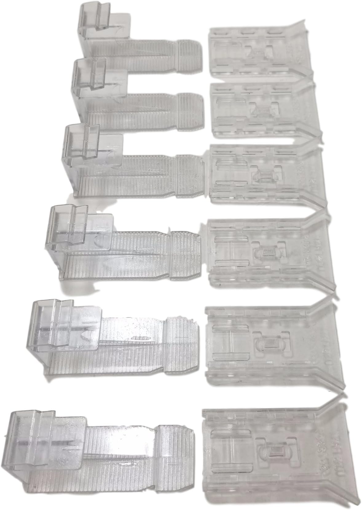 Wand Control Valance Clips (6 Sets Wand Tilt). Long Model Design by Graber but Will fit Most Brands of Headrail for 2" Wood/fakewood Horizontal Blinds. Hidden Invisible Design.