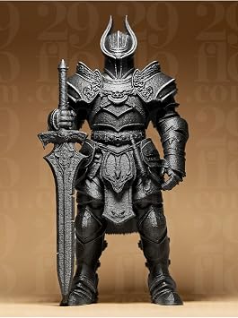 3D Bask  Z rhl  Karanl k  valye Fig r    Fantastik Sava  Dekoratif Heykel
