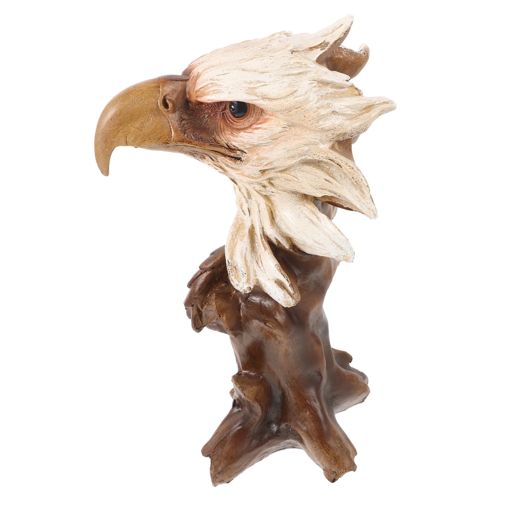 Tête d'aigle vintage ornement de table en résine pour bureau terne