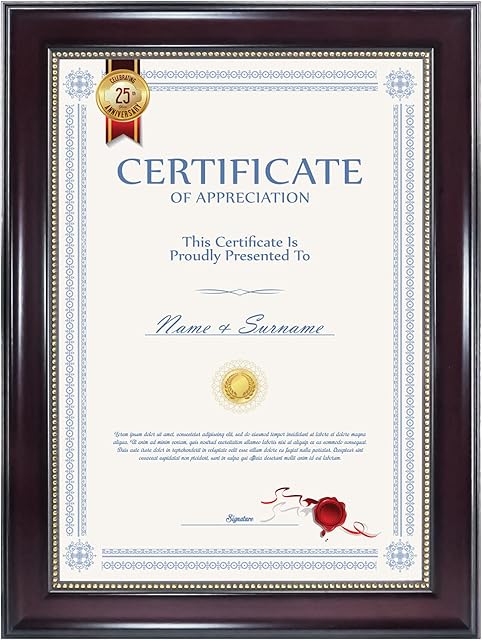 GraduatePro Degree Certificate Frame A4 Graduation Diploma University Award Wooden for Wall Mount and Tabletop Classic