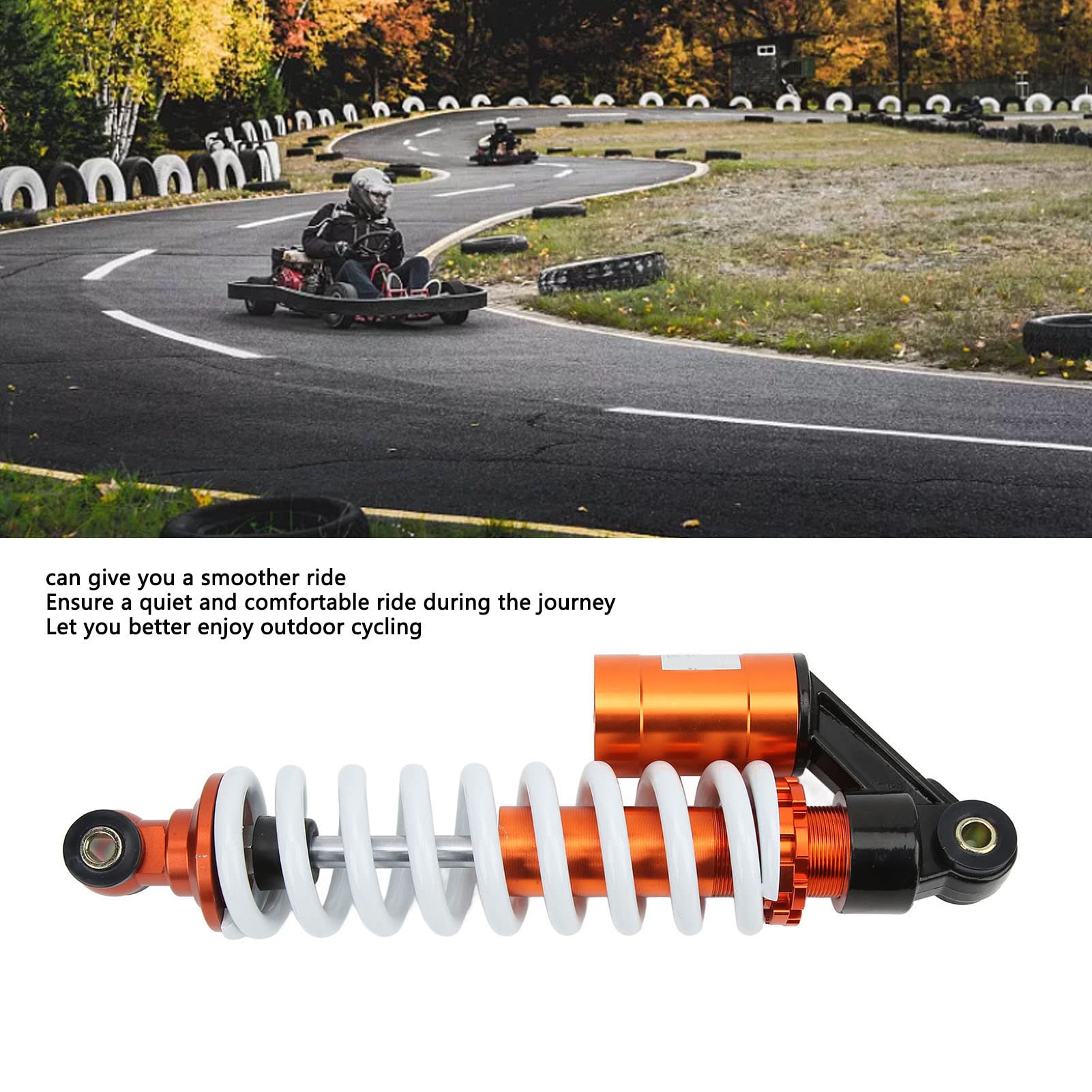 Para 325mm Tył Motocykla Amortyzator Pneumatyczny 325mm Amortyzator Gokart Motocross Zawieszenie Dla ATV Gokart Quad Trail Rower Sportowy
