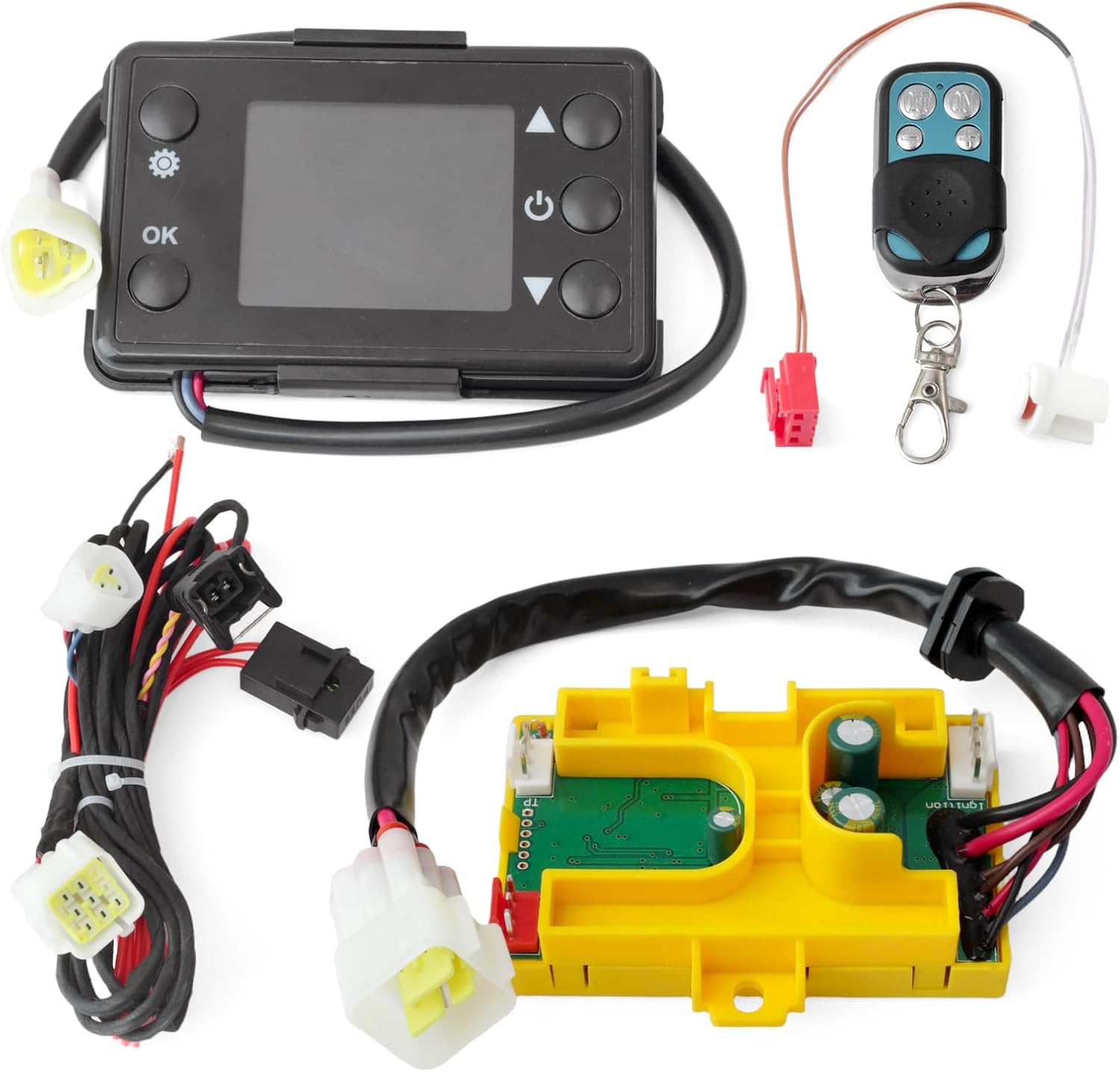 Diesel Parking Heater Control Board Panel for Chinese Diesel Heater 5KW 8KW, 12V/24V Motherboard w/LCD Controller Monitor Switch Wiring Harness Sensor Replacement Part