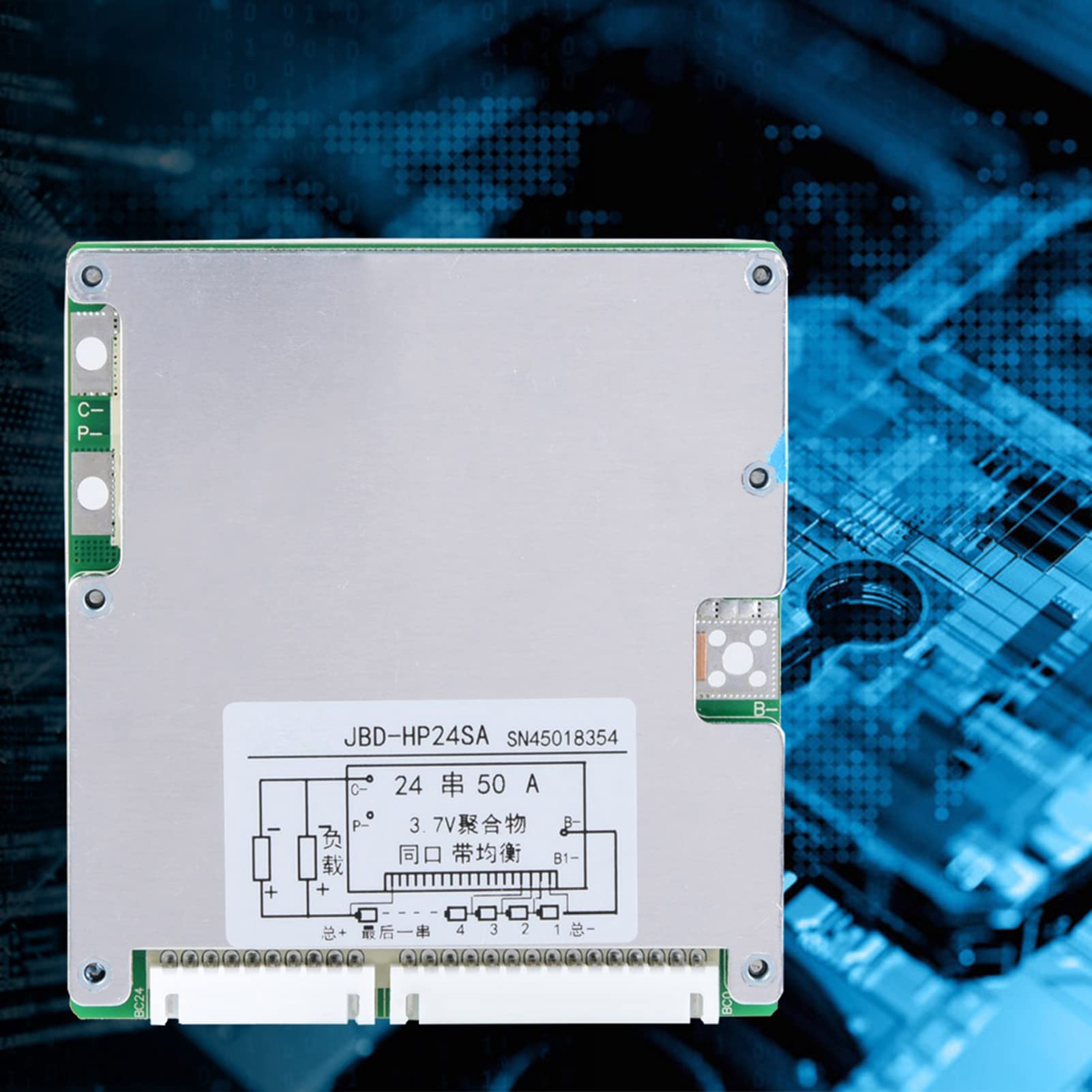 aqxreight 24 Corde 50A 3 7V Batteria Agli Ioni di Litio Li-Ion Stessa Porta Scheda Bilanciata Protezione da Sovraccarico Scheda BatteriaScheda Batteria Agli Ioni di Litio LitioBatteria Bilanciata 3