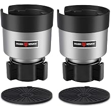 SEVEN SPARTA 2 Pack Car Cup Holder Expander Organizer Adjustable Base, Compatible with Yeti 20/26/30 oz, Hydro Flasks 32/40oz, Nalgenes 30/32/38/48 oz, Other Bottles in 3.4"-3.8" Silver