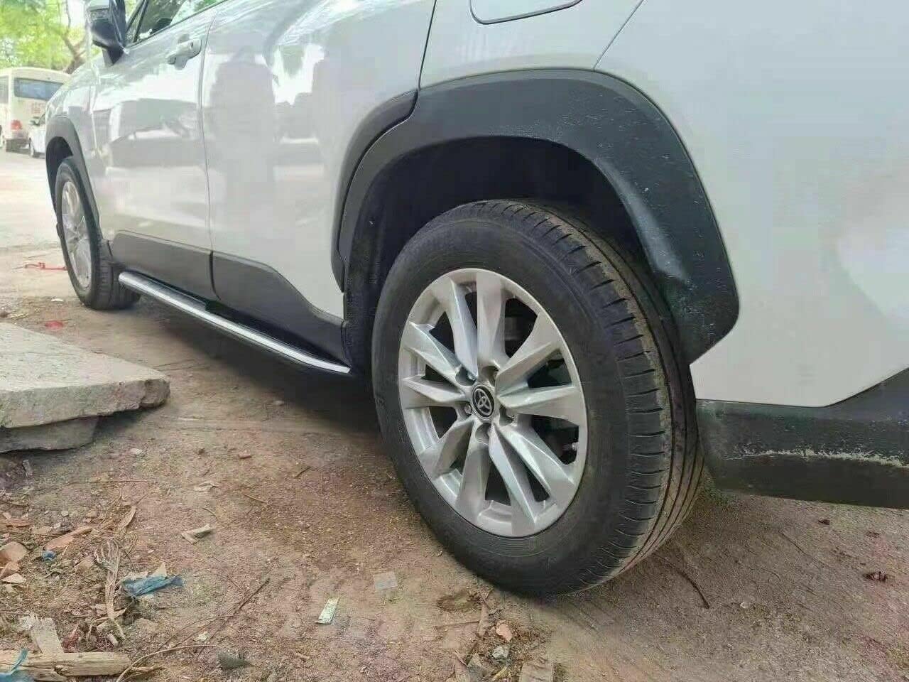 Fixed Running Boards Side Steps Pedals Nerf Protector Bar Fits for Toyota Corolla Cross 2021 2022 2023