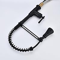 Vista 17 de Kitchen Sink Faucet with Pull Down Sprayer,Brushed Nickel Kitchen Faucet Spring Gooseneck Faucet Pull Out,Single Handle High Arc Kitchen Sink Faucet