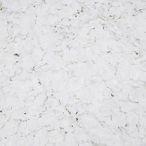 Vista 25 de 20 paneles de pared de flores artificiales, decoración de pared de 24 x 16 pulgadas, paneles decorativos de flores de hortensias para el hogar, 20