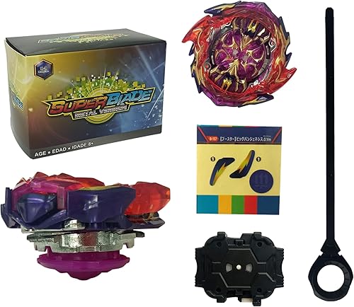 Miniatura 5 de Bey Battle Tops Metal Fusion Burst Gyro con agarre de lanzador 4D (B-157)