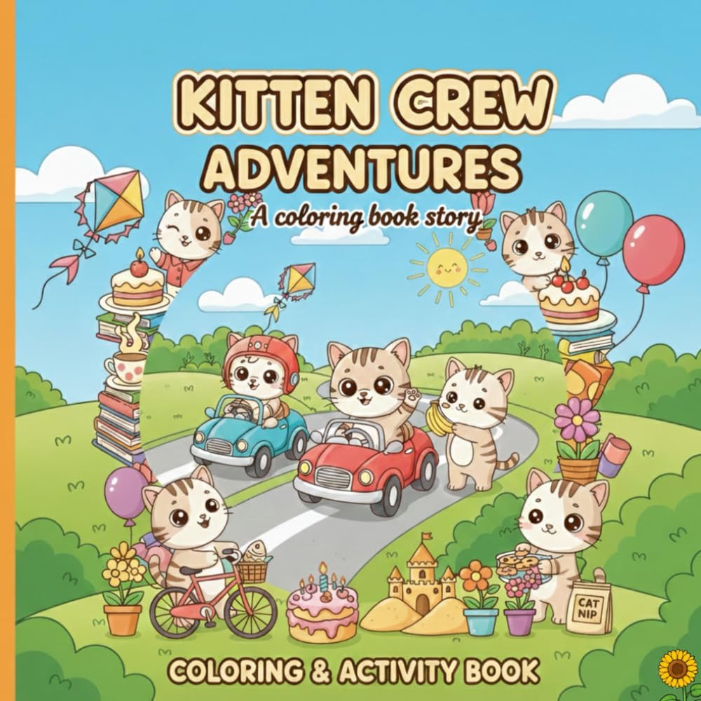 Kitten Crew Adventures: A coloring Book Story