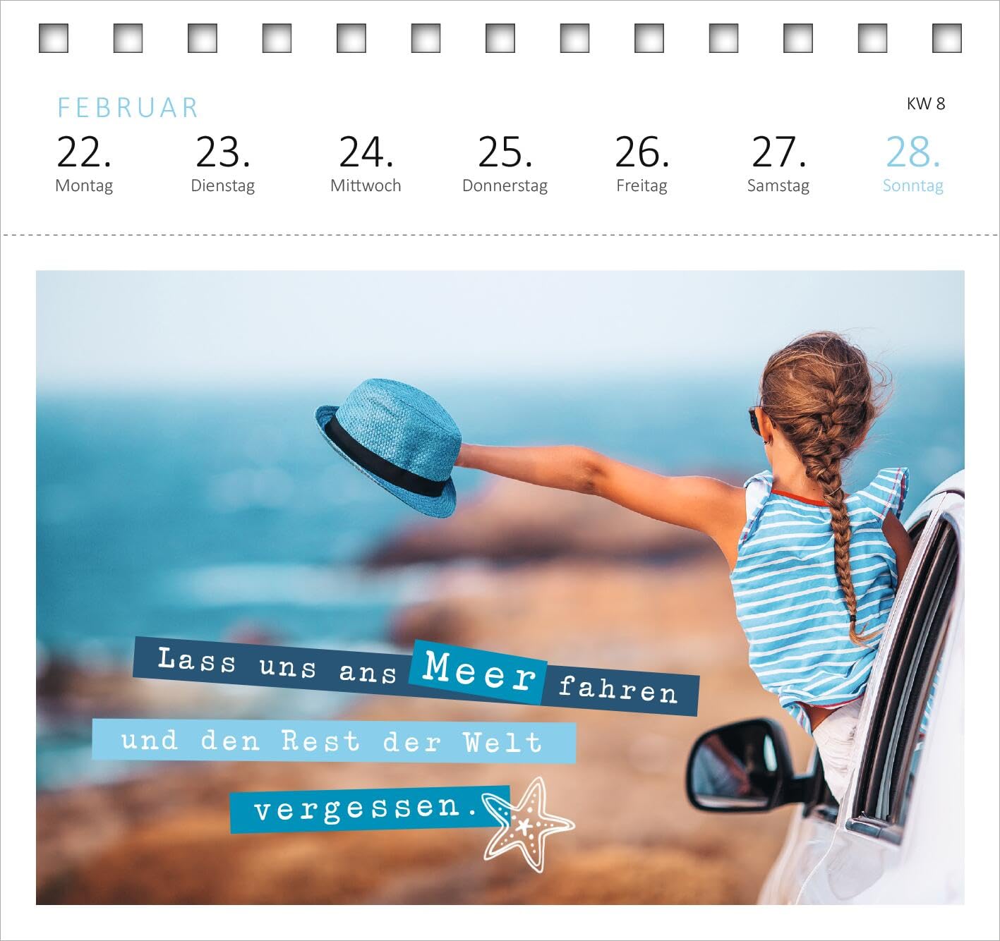Postkartenkalender Sehnsucht nach Meer 2027: Wochenkalender 2027, 53 Postkarten für mehr Inspiration