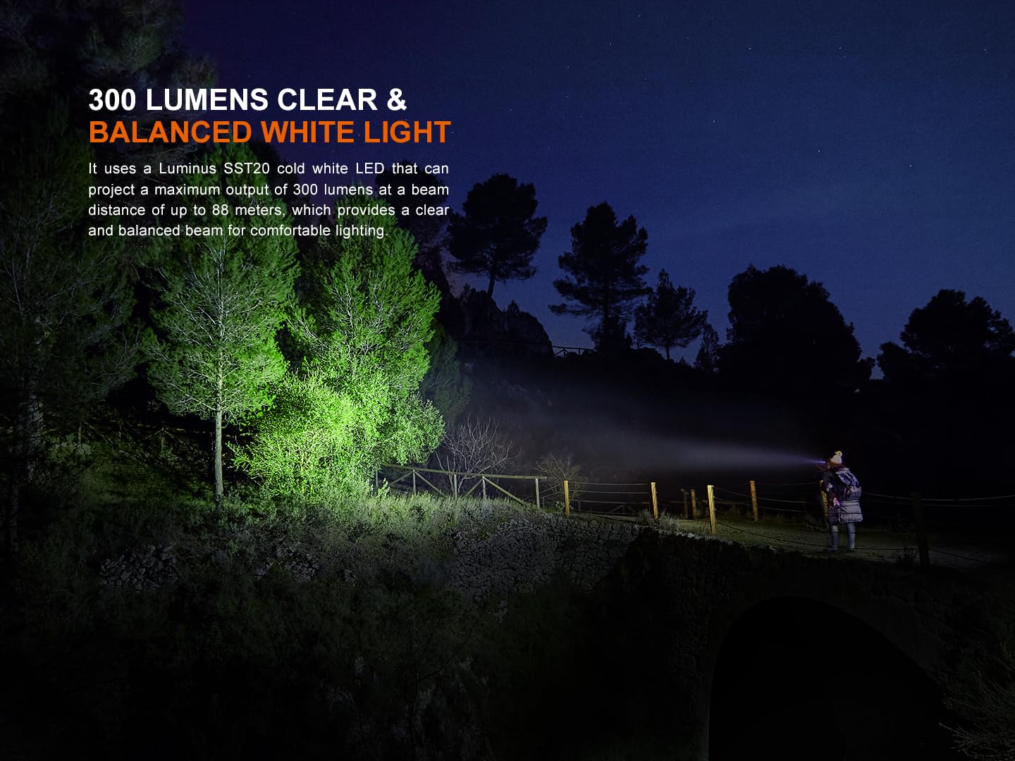 Fenix HM23 V2.0 Stirnlampe,300 Lumen LED Taschenlampe Hell,AA-Batterie,IP68 Wasserdichte,88M,150° Vertikale Neigung,Magnetische Endkappe,Leicht Kopflampe,Camping,Joggen,Angeln,Notfall Ausrüstung