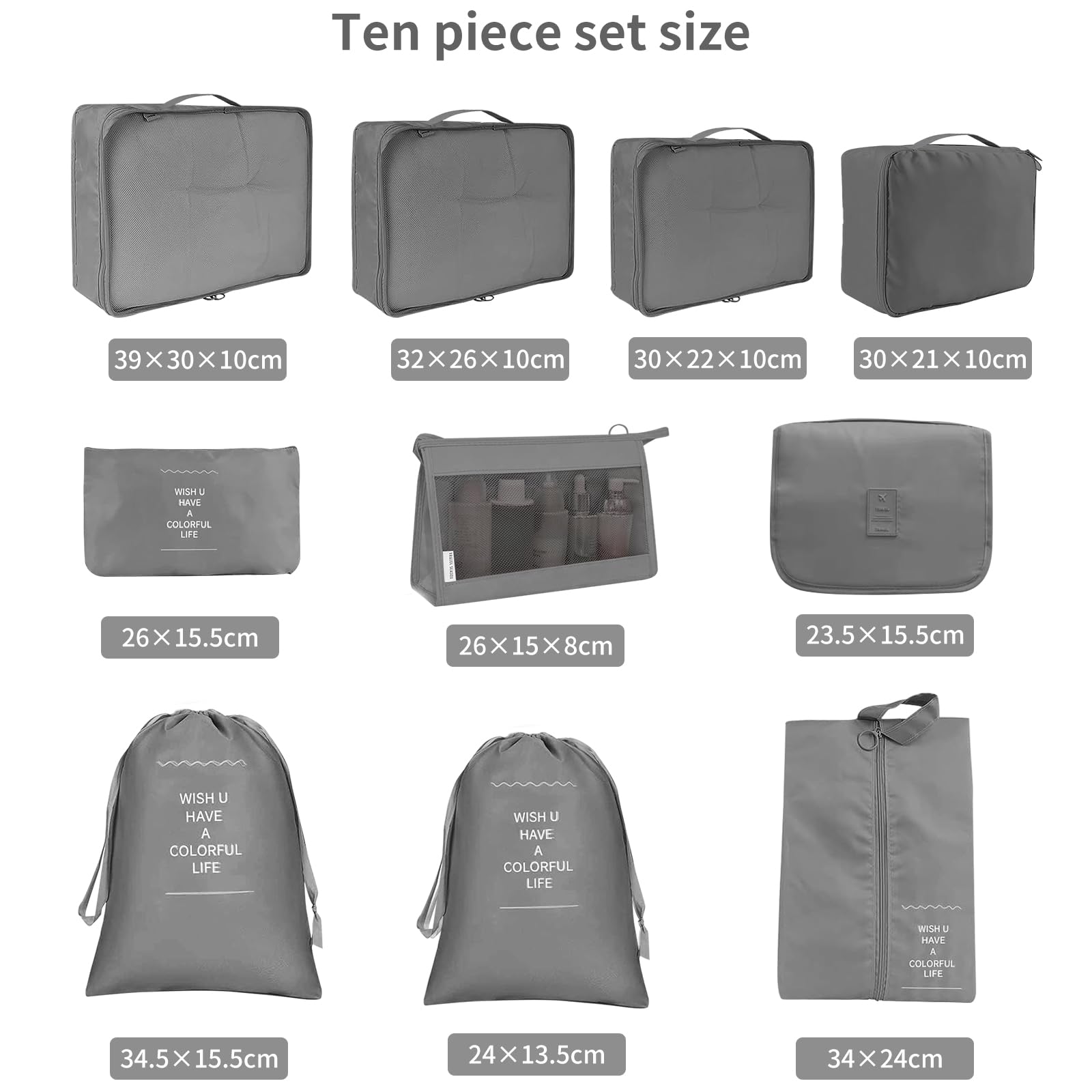Snarflun 12-teiliges Koffer Organizer Set - Packing Cubes Für Reise & Urlaub
