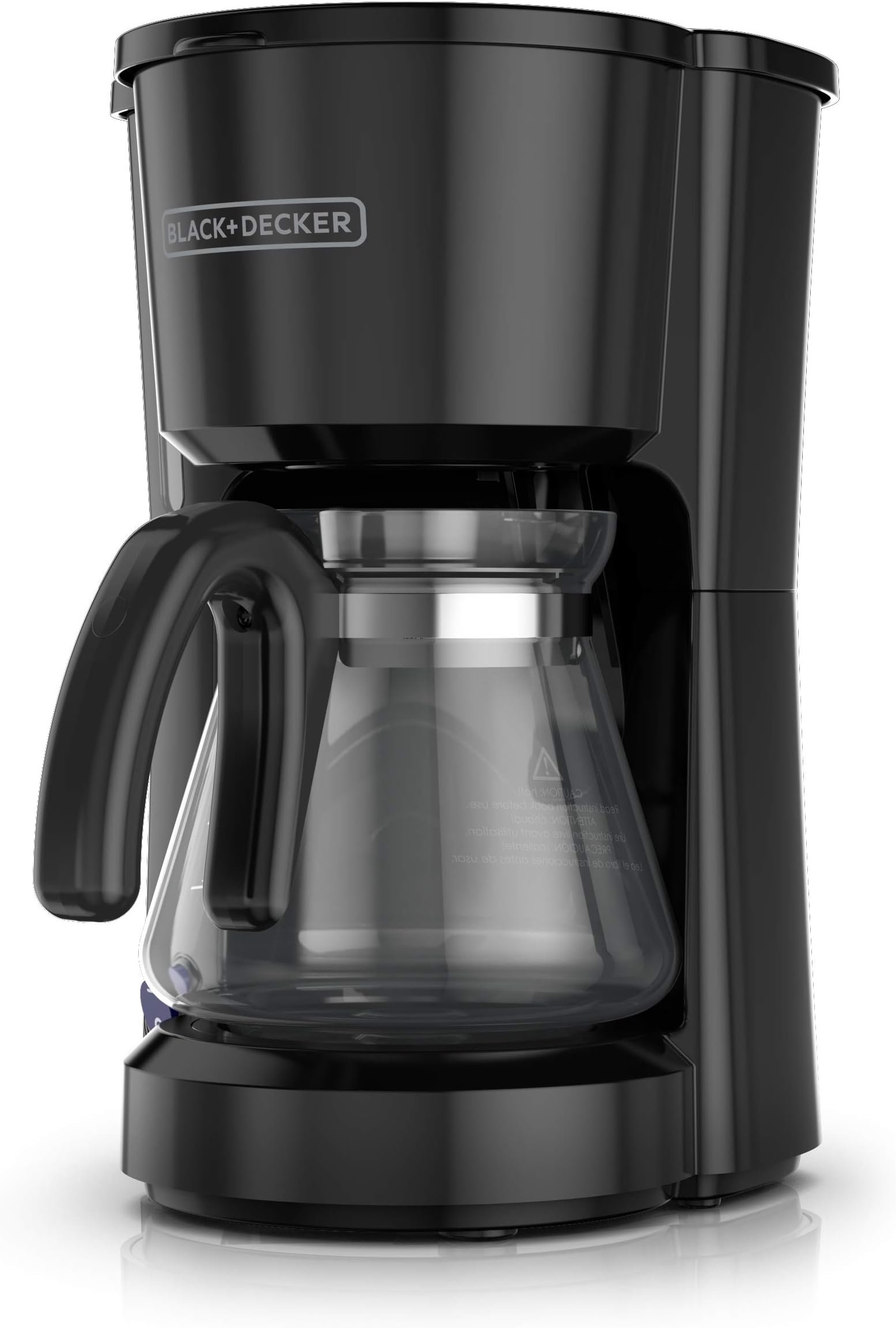 BLACK+DECKER 5-Cup Programmable Coffee Maker with Brew Strength Selector, Sneak-A-Cup, and Easy-View Water Window, Black