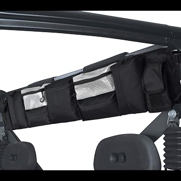 UTV Black QuadGear UTV Large Roll Cage Organizer Cargo Storage Bag ATV Front Pack
