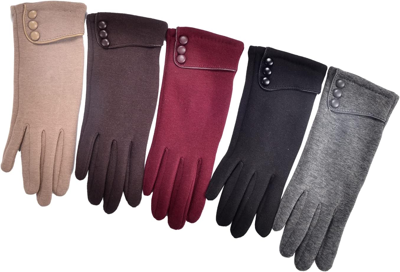 woogwin Womens Winter Gloves Touch Screen Warm Fleece Lined Thick Thermal Windproof Ladies Snow Gloves for Cold Weather
