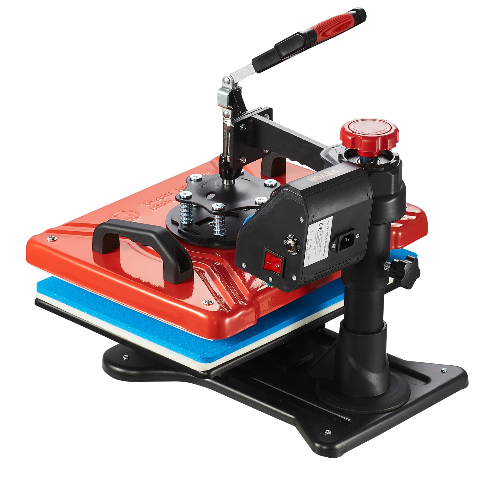 Richrich prensa caliente 10 en 1 máquina de sublimación de transferencia 30x38 cm máquina de prensa de calor rojo digital LCD 1000 W transferencia eficaz para camiseta sombrero gorra taza plato pluma