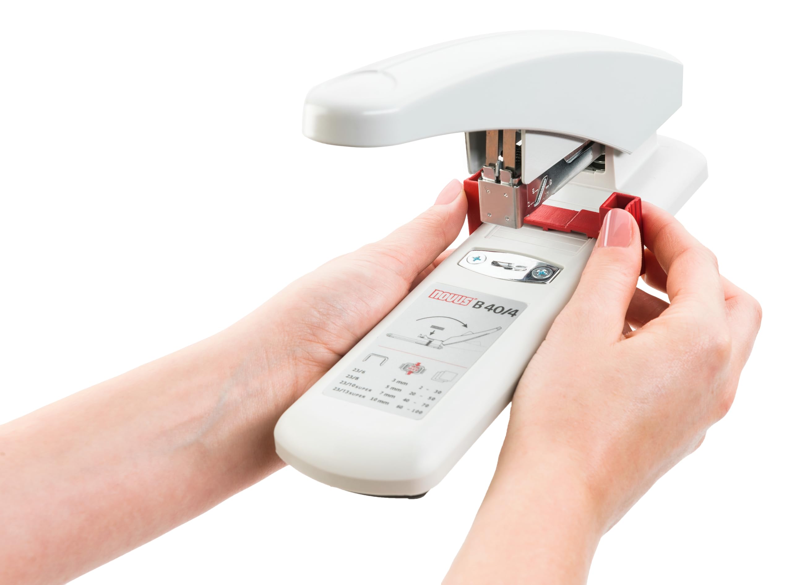 Novus B 40/4 100 hojas de capacidad de servicio pesado grapadora 55mm máxima de papel de inserción Profundidad - Gris/Negro