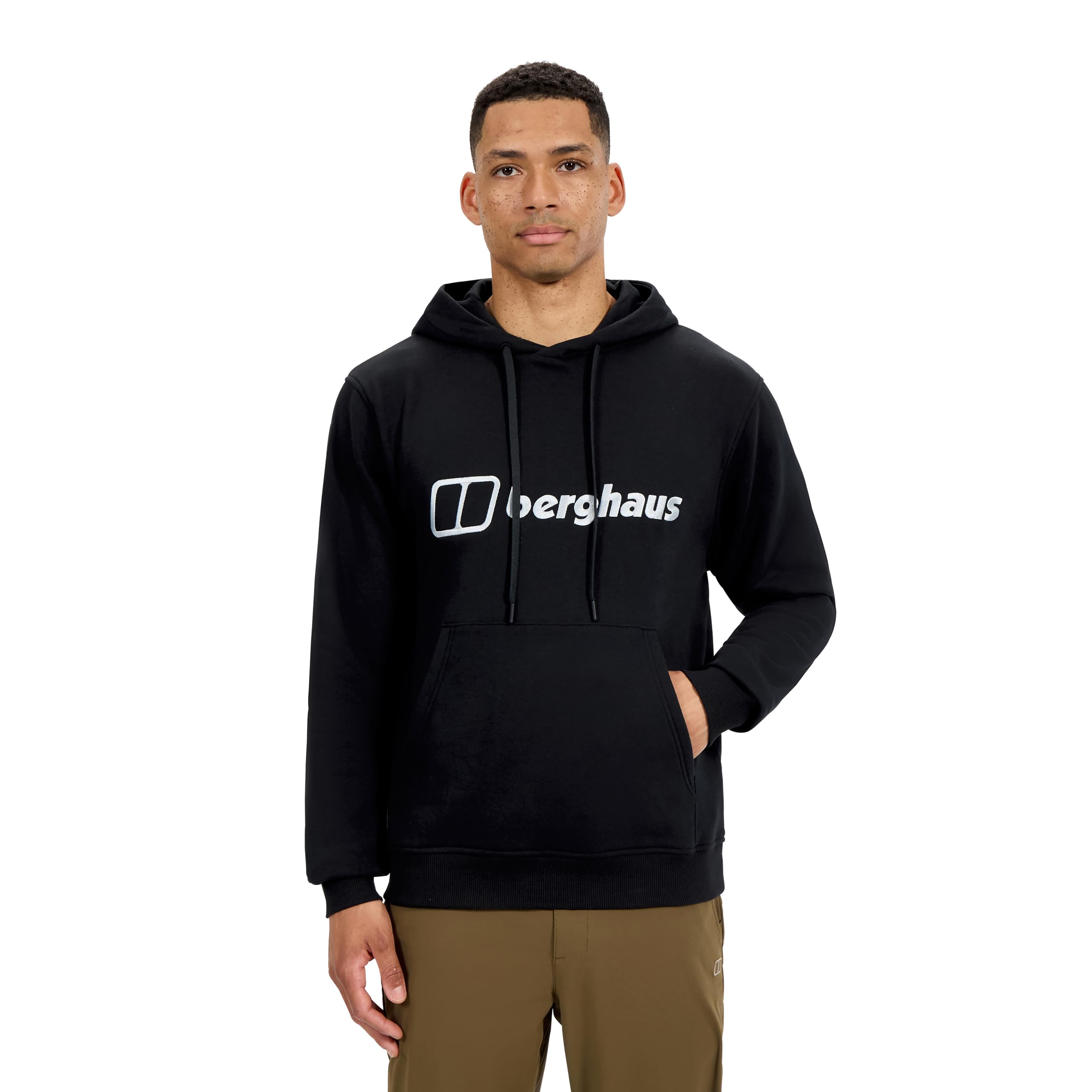Berghaus Men's Logo Hoodie Jacket, Black, S