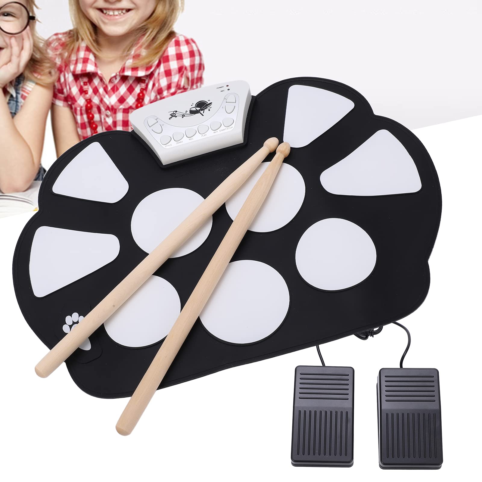 Batería Electrónica, Batería Enrollable Plegable Pure Sound Portable Real Sense 9 Almohadillas Para Jugadores